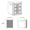 Sound Town ZETHUS-M3-R | REFURBISHED: ZETHUS Series 2-Pack Compact Passive Line Array PA Speakers, Black, for Live Sound, Stage Performance, Clubs, Churches and Schools - Size and Dimensions