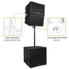 Sound Town ZETHUS-VX118S112BX2 | ZETHUS Series Passive Line Array System w/ One 18" Subwoofer, Two 12" Loudspeakers, Versatile Installations, Black - Angle Adjustable & Dual Angle Pole Socket