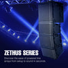 Sound Town ZETHUS-VX118SPW112BPWX3 | ZETHUS Series Powered Line Array System w/ One 18" Subwoofer, Three 12" Loudspeakers, Versatile Installations, Black for Concerts, Live Music Events, Performances, Church