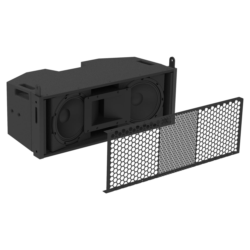 Sound Town ZETHUS-205V2-R | REFURBISHED: ZETHUS Series Dual 5 Inch (2 X 5”) Line Array Loudspeaker System with Titanium Compression Driver, Black 3D Model
