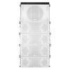 Sound Town ZS-118SWP210WP4F | ZETHUS Series Powered Line Array Set with 18" Line Array Subwoofer, Four Dual 10" Line Array Loudspeakers, Flying Frame, White - Front View 