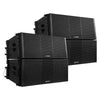 Sound Town ZS-210BPW-2PAIRS | ZETHUS Series Powered Line Array System with Four Dual 10" Loudspeakers, Class-D Amp, DSP, Plywood, Black - Right View
