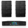 ZS-210X8M204 | ZETHUS Series Passive Line Array System with Eight Dual 10" Line Array Loudspeakers, One DSP Power Amplifier, Two Flying Frames, Black