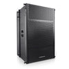 Sound Town ZS-215SP110PX2 | ZETHUS Series Dual 15“ Powered 2400W Line Array Subwoofer w/ DSP, 2-Channel Class-D Amplifier, Birch Plywood, Black - Left View