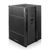 Sound Town ZS-215SP110PX2 | ZETHUS Series Dual 15“ Powered 2400W Line Array Subwoofer w/ DSP, 2-Channel Class-D Amplifier, Birch Plywood, Black - Right View