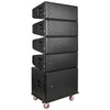 Sound Town ZS-A210X4A18SC | Powered Line Array System with Four Dual 10" Loudspeakers, 18" Subwoofer, and One Caster Board, Black - Right View