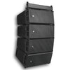 Sound Town ZS-A26X4F | Powered Line Array Speaker System with Four Dual 6.5" Line Array Speakers, One Flying Frame, Black-Right Angle