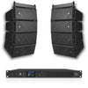 Sound Town ZSV26X8NTA34 | Passive Line Array Speaker System with Eight Dual 6.5“ Line Array Speakers, One Power Amplifier with DSP, Two Flying Frames, Black