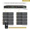 Sound Town ZSV26X8NTA64 | Passive Line Array Speaker System with Eight Dual 6.5“ Line Array Speakers, One Power Amplifier with DSP, Two Flying Frames, Black - ZETHUS-V26T and NTA6.4DSP Connection Diagram, Low-Impedance-Mode
