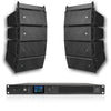 Sound Town ZSV26X8NTA64 | Passive Line Array Speaker System with Eight Dual 6.5“ Line Array Speakers, One Power Amplifier with DSP, Two Flying Frames, Black