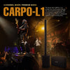 Sound Town CARPO-L1 Compact Portable - Black Mini Line Array Column PA DJ System - 3-Channel Mixer. Premium Audio.