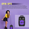Sound Town OPIK-8PS 8-inch 2-Way Portable PA Speaker with Built-in Rechargeable Battery, 1 Wired Mic, Bluetooth, USB, SD Card Reader with Colorful LED Lights - classroom events, children singing, kids music, karaoke