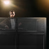 Sound Town STDJB-4020 Professional DJ Facade with 180-Degree Hinges, Carry Bags, Black and White Scrim Panels - Product demonstration, DJing