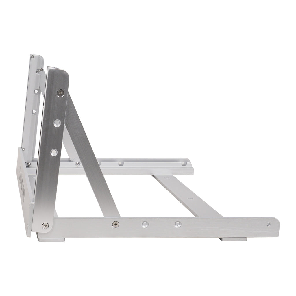 Sound Town 2PF-4A 4U Aluminum 2-Post Desktop Open-Frame Rack for PA, Audio/Video, Network Switches, Routers, Patch Panels, Angle Adjustable - Side View