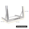 Sound Town 2PF-6A 6U Aluminum 2-Post Desktop Open-Frame Rack for PA, Audio/Video, Network Switches, Routers, Patch Panels, Angle Adjustable - Size and Dimensions