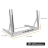 Sound Town 2PF-6A-R 6U Aluminum 2-Post Desktop Open-Frame Rack for PA, Audio/Video, Network Switches, Routers, Patch Panels, Angle Adjustable, Refurbished - Size and Dimensions