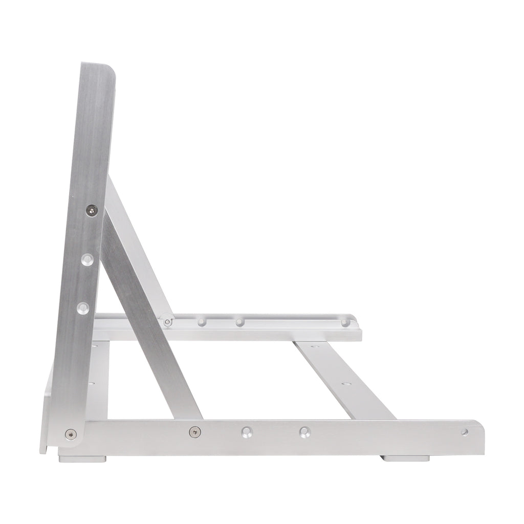 Sound Town 2PF-6A 6U Aluminum 2-Post Desktop Open-Frame Rack for PA, Audio/Video, Network Switches, Routers, Patch Panels, Angle Adjustable - Side View