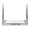 Sound Town 2PF-8A 8U Aluminum 2-Post Desktop Open-Frame Rack, for PA, Audio/Video, Network Switches, Routers, Patch Panels, Angle Adjustable - front