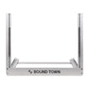 Sound Town 2PF-8A 8U Aluminum 2-Post Desktop Open-Frame Rack, for PA, Audio/Video, Network Switches, Routers, Patch Panels, Angle Adjustable - front