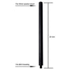 Sound Town STSD-M20B-PAIR-R 2-Pack Subwoofer/Speaker Extender Poles, Fits M20 Threading, Black, Refurbished - DIMENSIONS