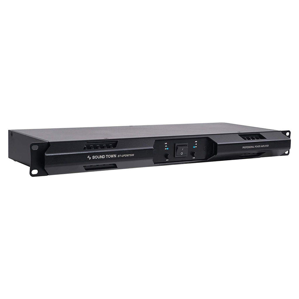 Sound Town ST-UPDM7500 1U Class-D UPDM 7500W Peak Output, Ultra-Lightweight, DJ PA 2-Channel Power Amplifier, 2 x 1700W at 4-Ohm, 2 x 950W at 8-Ohm - right panel
