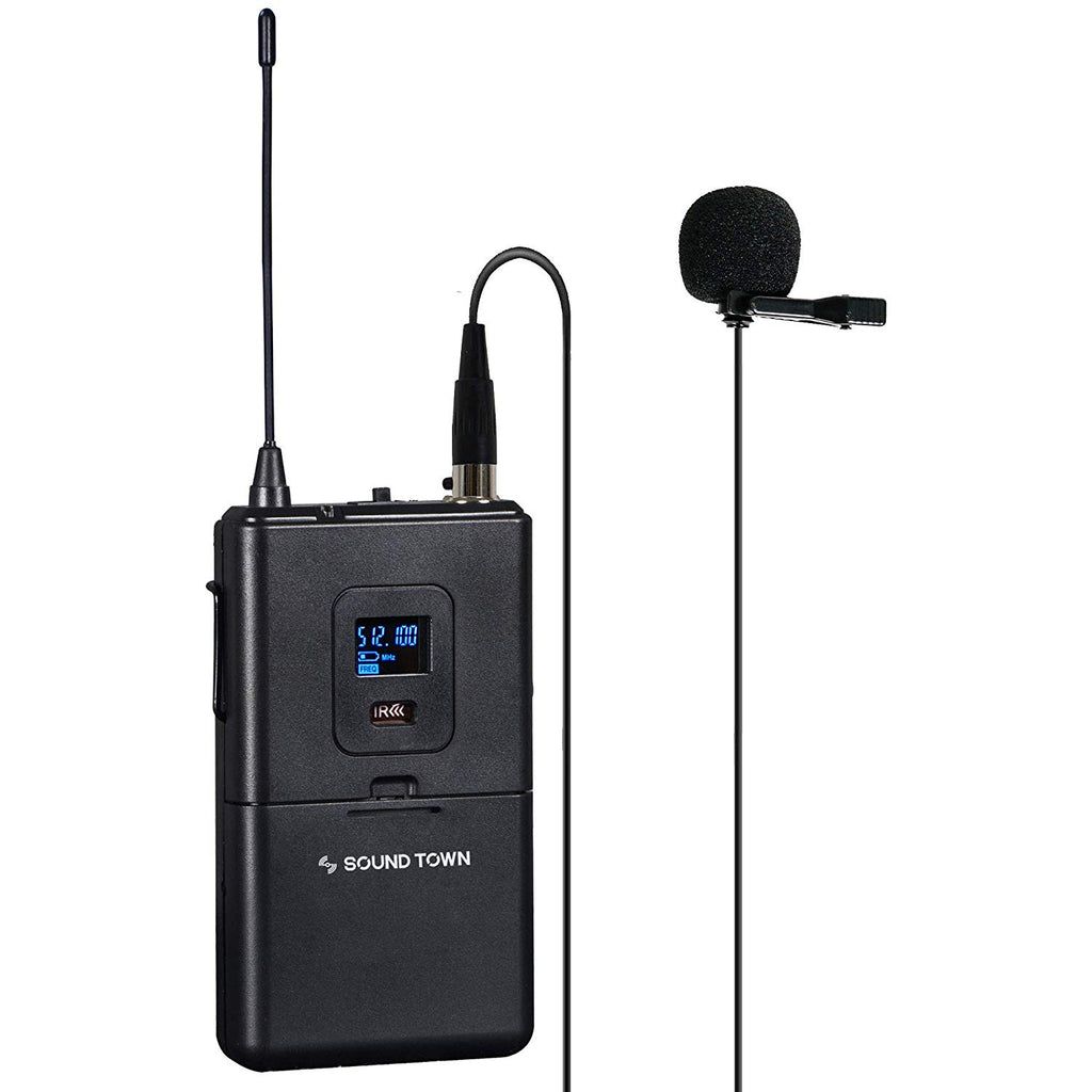 Sound Town NESO-SU2 Series Wireless Microphone Body Pack with Lavalier