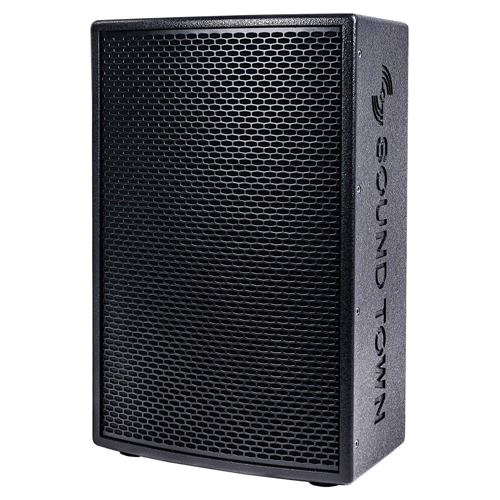 Sound Town KALE-112BPW | KALE Series 12” 700W Powered DJ PA Speaker w/ Bluetooth, Titanium Compression Driver, 3-Channel Mixer, Black - Left Panel