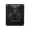 Sound Town BGC210BK-R | REFURBISHED: 2 x 10“ 400W Bass Cabinet w/ Horn, 8-ohm, 50oz Magnet, 3” Voice Coil, Birch Plywood, Black Tolex - jack plate