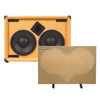 Sound Town BGC210OR 2 x 10“ 400W Bass Cabinet w/ Horn, 8-ohm, Birch Plywood, Orange Tolex - without front grill