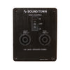 Sound Town BGC410BK | 4 x 10“ 800W Bass Cabinet w/ Horn, 8-ohm, 50oz Magnet, 3" Voice Coil, Birch Plywood, Black Tolex - jack plate