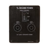 Sound Town BGC410OR | 4 x 10“ 800W Bass Cabinet w/ Horn, 8-ohm, 50oz Magnet, 3” Voice Coil, Birch Plywood, Orange Tolex - jack plate