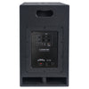 Sound Town CARME-112SPW-R CARME Series 12” 800W Powered PA/DJ Subwoofer with Folded Horn Design, Black, Refurbished - Back Panel