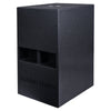 Sound Town CARME-112SPW-V5PW CARME Series 10” 600W Powered PA/DJ Subwoofer with Folded Horn Design, Black - Left Panel