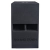 Sound Town CARME-112SPW CARME Series 12” 800W Powered PA/DJ Subwoofer with Folded Horn Design, Black - Front Panel