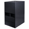 Sound Town CARME-112SPW-R CARME Series 12” 800W Powered PA/DJ Subwoofer with Folded Horn Design, Black, Refurbished - Left Panel