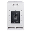 Sound Town CARME-112SWPW-PAIR CARME Series 12” 800W Powered PA/DJ Subwoofer with Folded Horn Design, White - Back Panel