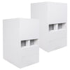 Sound Town CARME-112SWPW-PAIR CARME Series Pair of 12" 800 Watts Powered PA DJ Subwoofers with Folded Horn Design, White