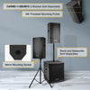 Sound Town CARME-115BPW-R CARME Series 15" 2-Way Powered Professional PA DJ Monitor Speaker, Black w/ Compression Driver for Installations, Live Sound, Karaoke, Bar, Church, Refurbished - Versatile Applications: Compatible U-Bracket, 35mm Mounting Socket, M8 Threaded Mounting Points, Stand and Subwoofer Sold Separately