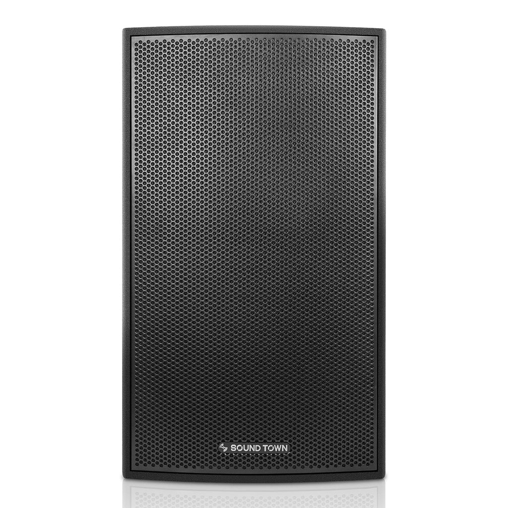 Sound Town CARME-115BPW-R CARME Series 15" 2-Way Powered Professional PA DJ Monitor Speaker, Black w/ Compression Driver for Installations, Live Sound, Karaoke, Bar, Church, Refurbished - Front Panel