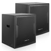 Sound Town CARME-15SPW-PAIR CARME Series 2-Pack 15" 1400 Watts Powered PA DJ Subwoofers with DSP and Plywood Enclosure, Black - Pair