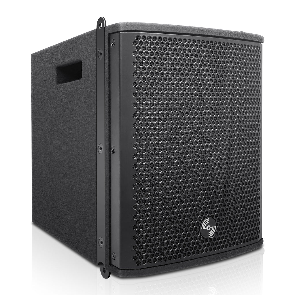 Sound Town CARME-18M3 2-Pack Compact Passive Line Array PA Speakers, Black, for Live Sound, Stage Performance, Clubs, Churches and Schools - Full-Range
