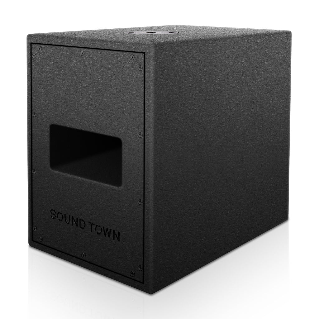 Sound Town CARME-208SPW Dual 8" 800W Powered PA Subwoofer, Plywood, for Lounge, Club, Bar, Theater, Restaurant, Church - 42 Hz - 180 Hz
