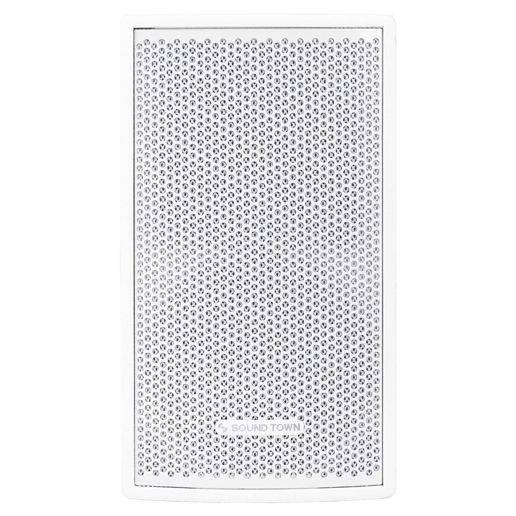 Sound Town CARME-U108WNIX CARME Series 8" 350W 2-Way Professional PA DJ Speaker, White with Compression Driver for Commercial Installation, Live Sound, Karaoke, Bar, Church - Front Panel