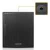 Sound Town CARPO-12DSPW-R CARPO Series 800W 12" Powered Subwoofer with 2 Speaker Outputs, Plywood Enclosure, Black, Refurbished - 35mm Mounting Socket