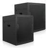 Sound Town CARPO-15SPW-PAIR | CARPO Series 2-Pack 15" Powered PA Subwoofers with Speaker Outputs, 1600W, LPF, Birch Plywood, Black