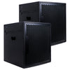 Sound Town CARPO-15SPW-PAIR CARPO Series 2-Pack 15-inch 1600W Powered PA DJ Subwoofers with Speaker Outputs, Plywood Enclosure and Wheels, Black