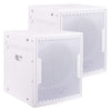 Sound Town CARPO-15SWPW-PAIR CARPO Series 2-Pack 15" 1600 Watts Powered PA DJ Subwoofers with 2 Speaker Outputs, Plywood Enclosure, and 2 Wheels, White - 80 OZ