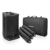 Sound Town CARPO-L1SWM01 Portable Line Array Column PA/DJ System w/ 200W RMS, 8" Subwoofer, 1 x Speaker, 2 x Spacers, TWS Bluetooth, 3-Channel Mixer, Carry Bag - Compact & Portable