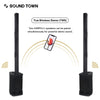 Sound Town CARPO-L1 Compact Portable Mini Line Array Column PA DJ System with TWS Bluetooth