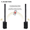 Sound Town CARPO-L1-R Compact Portable Mini Line Array Column PA DJ System with TWS Bluetooth, Refurbished